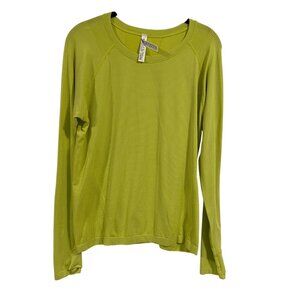 Athleta Momentum Neon Green Top‎ Size M